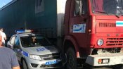 КамАЗ подмял под себя машину ДПС недалеко от Волгодонска