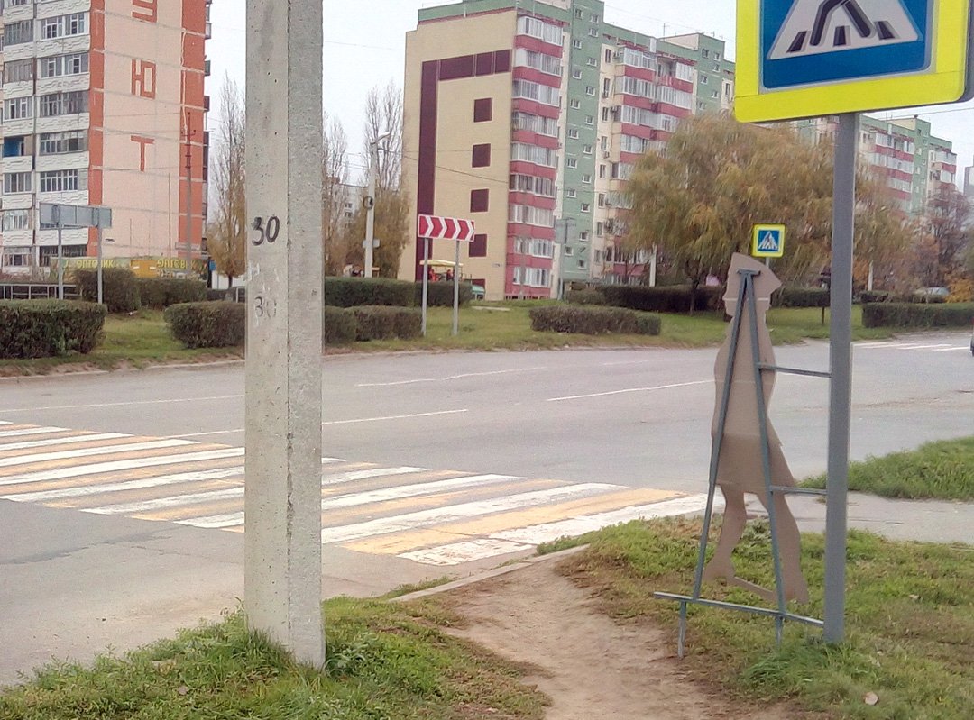 Пешеходный манекен в Волгодонске не продержался и двух суток