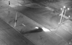 Иномарка перелетела через газон на перекрестке в Волгодонске: видео