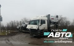 Автовоз и КАМАЗ с прицепом столкнулись на трассе Ростов-Волгодонск Автовоз и КАМАЗ с прицепом столкнулись на трассе Ростов-Волгодонск