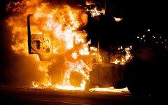 В Волгодонском районе загорелся экскаватор