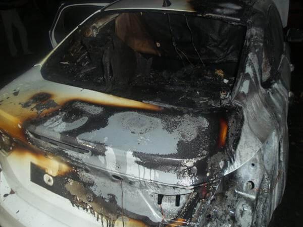 «Хендай» загорелая после ДТП на трассе Семикаракорск-Волгодонск: есть погибшие