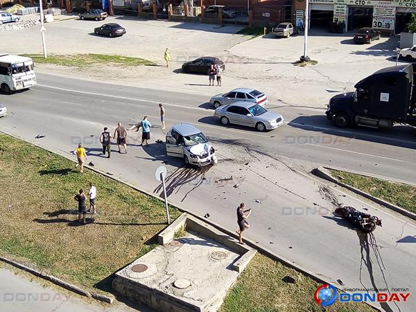 Серьезная авария с мотоциклистом произошла в Волгодонске