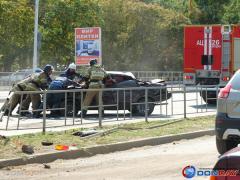 В Волгодонске на проспекте Строителей перевернулся ВАЗ