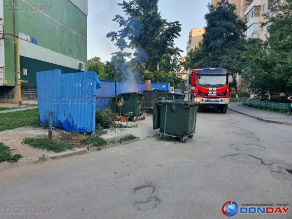 В новой части Волгодонска сгорел мусорный контейнер