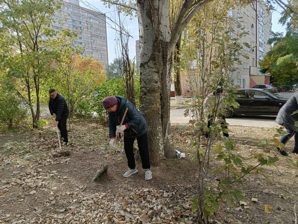 Осенний субботник провели в 17-м округе Волгодонска