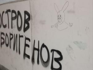 Жители Волгодонска жалуются на исписанный вандалами пешеходный переход на проспекте Строителей