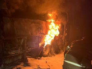 В Волгодонске на ВПАТП сгорело два автобуса