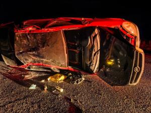 Два человека пострадали в ДТП с «перевертышем» на трассе Волгодонск-Зимовники