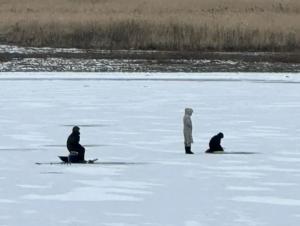 В Волгодонске взрослые и дети выходят на тонкий лед, рискуя жизнями